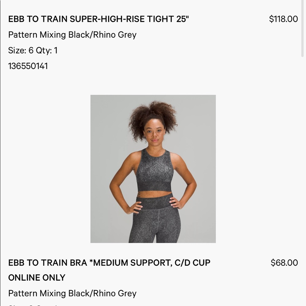 Lulu Lemon bra. Size 8.